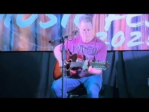 Mike Davis Smoking 12 String Slide Guitar At The Florida Music Festival