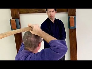 Using a BOKKEN Yokomen sword training basics for AIKIDO PART 2.