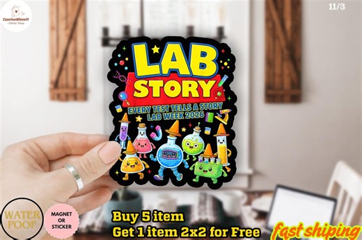 Lab Week 2026 Sticker/magnet, Toy Story Science Decal, Gift for Lab Tech, Scientist Sticker - Etsy Canada
