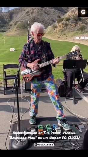 1.2K views · 13 reactions | Robby Krieger of The Doors playing “Backdoor Man” on his Gibson SG (2022) ️ ▪️▪️▪️▪️ #robbykrieger #thedoors #jimmorisson #guitar #guitarist #guitarplayer #guitarriff #guitarchords #guitarsolo #guitarsdaily #guitarpost #guitarhero #guitarlegend #concert #live #show #performance #gibson #gibsonguitars #gibsonsg #guitararchives #instaguitars #guitargram #guitarvideos | guitaristes.officiel | Facebook