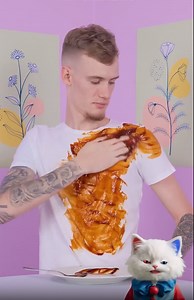 259K views · 1K reactions | This Guy Knows How To Get Out of a Messy Situation  #food #hack | Meow-some | Facebook