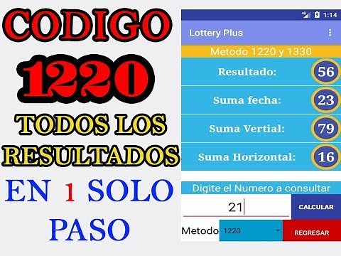 Calculo del Metodo 1220📱 en un Solo Paso👍(Lottery Plus)