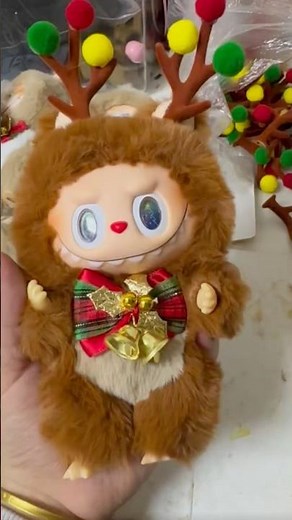 🤩Adorable Labubu Reindeer the Cutest Christmas Tree Ornament! #Labubu #ChristmasOrnament #PopMart