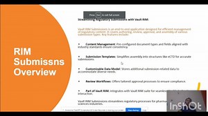 Veeva Vault RIM Overview : Submission Key Features. | Prakashkumar Raval