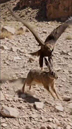 Eagle vs Wild Rabbit: Dramatic Hunting Scene Captured in Nature