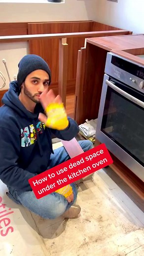 How to use dead space under the kitchen oven #reels #viral #viralvideo #foryou #home #3dmodel #bedroom #designer #homedecor #interiordecor #bathroom #kitchen #kitchendesign #modern #small #smallbedroom #design | Stylish Designer