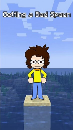Getting Bad Spawns in Minecraft (Animated #shorts)