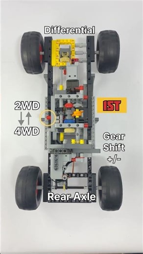 4WD Gearbox | Part 3 – Integrated into a LEGO RC Car #lego #legotechnic #legomoc