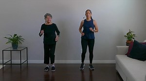 Join my 80-year-old mom and me in this 10-minute indoor walk that will help improve your cardiovascular health by getting your heart rate up and increase strength, including your legs, glutes, core and upper body. Perfect for seniors and beginner exercisers. As my mom says: "Don't sit around. Get up and walk!" Do the full workout with us at: https://youtu.be/bO6NNfX_1ns 🚶‍♀️🙂 Music in this clip by: Higher by KUWAGO is licensed under a Creative Commons License. https://creativecommons.org/licen
