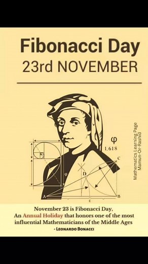 💢💥✨Happy Fibonacci Day (November 23) — a celebration of the golden sequence that shapes nature, art, and the infinite beauty of the universe✨💥💢 | Mathematical Muse