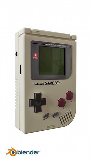 Realistic GAMEBOY in Blender 3D