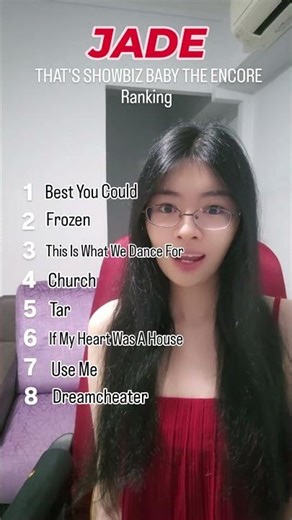 Jade's That's Showbiz Baby The Encore Ranking #jade