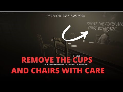 HOW TO COMPLETE REMOVE THE CUPS AND CHAIRS WITH CARE Paranoid Horror Fortnite puzzle TUTORIAL HORROR