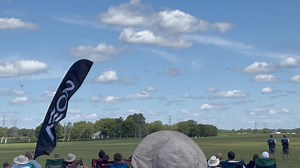 The legends Alan Szabo Jr with his Align TB70, and Ben Storick with his new SAB ilGoblin 700 performs an awesome dual flight demo at IRCHA 2024. | HeliDirect, LLC