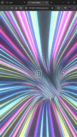Tunnel Effect #desarrolloweb #programacion #developer #codigo #animación #javascript #html #web