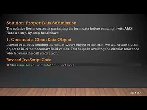 Resolving Uncaught RangeError: Maximum call stack size exceeded in AJAX Form Submission