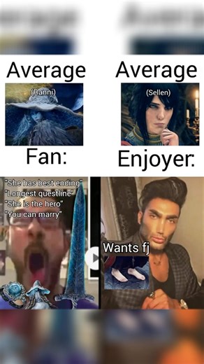 Average Ranni Fan vs Average Sellen Enjoyer | Elden Ring Meme
