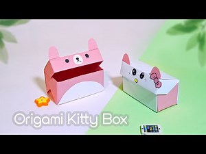 Easy Origami Hello Kitty Box | Hello Origami | tonni art and craft