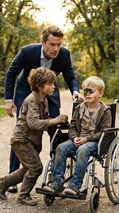 « Je vais mettre de la boue sur tes yeux… et tu ne seras plus aveugle. » Ce que cet enfant a fait ensuite a figé un père milliardaire sur place. Marcelo Brandão sentit son corps se crisper à l’instant où il remarqua le garçon sale s’approcher de son fils. Les mains de l’enfant étaient couvertes de terre humide, sombre et lourde, comme s’il venait de creuser près de la rivière. Sa chemise était déchirée, son pantalon taché, ses pieds nus posés sur l’herbe d’un parc où la plupart des enfants porta