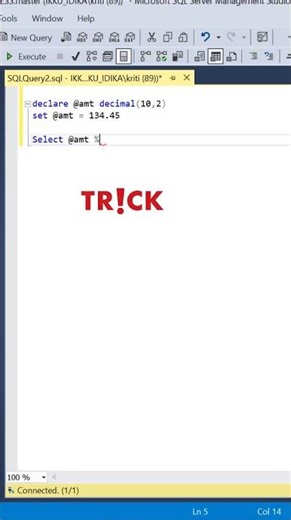 SQL Trick | Check for Whole Numbers #sqltricks #FallintoShorts
