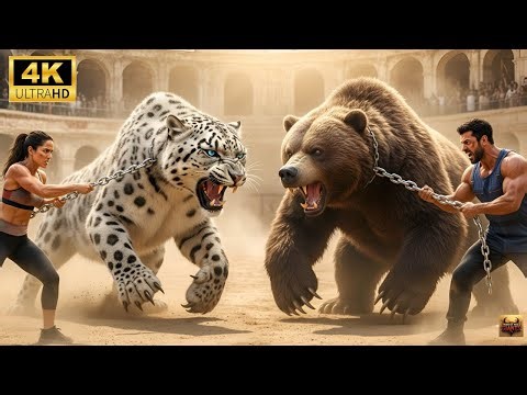 Grizzly Bear vs Snow Leopard | Epic Wild Animal Fight