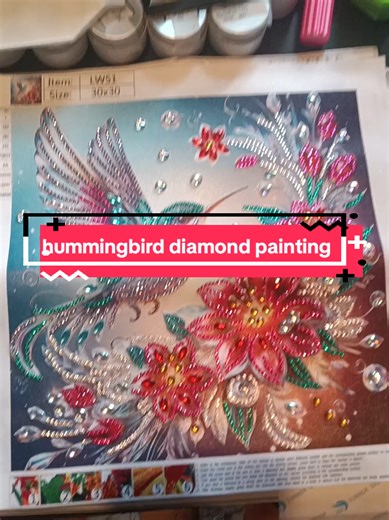 Hummingbird diamond painting so pretty and easy to do.#tiktokcreatorinsightincentive #fyp #diamondart #diamondpainting #tiktokshop
