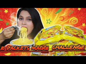 10 PACKETS MAGGI CHALLENGE 🍜 | Spicy & Cheesy Maggi Mukbang ASMR | Dimpy Eats #viral