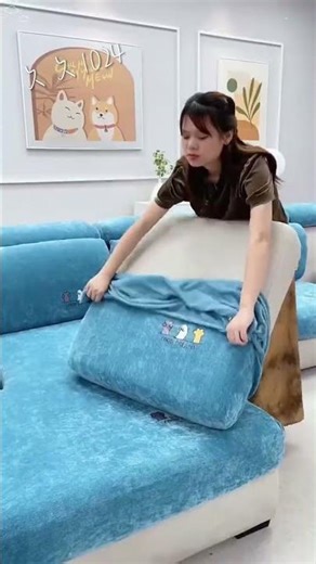 Sofa Makeover with Cozy Anti-Slip Cover | Warm & Stylish Living Room Setup