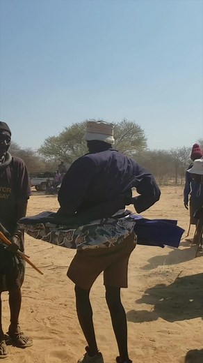 The Himba tribe gather to celebrate a man life. In this video, the men are being cheered on to dance. #africatiktok #africadance #himba #culture #travelwithme