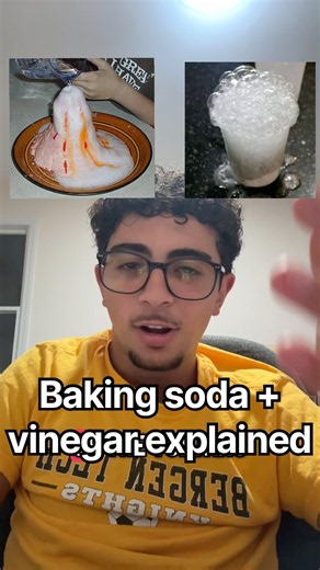 Baking soda + vinegar volcano: chemistry explained #science #chemistry