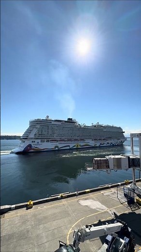 Norwegian Encore leaving Seattle | NCL #cruise #norwegiancruiseline #norwegianencore #shorts
