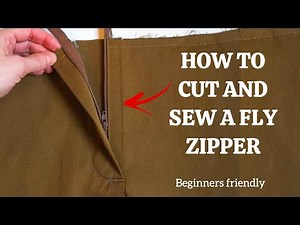 How to cut and sew a fly zipper | Beginners friendly tutorial