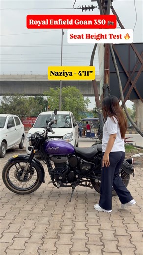 Royal Enfield Goan Classic 350 Seat Height Test! 🏍️ Can Short Riders Ride It? 411'" to 5'11"#shorts