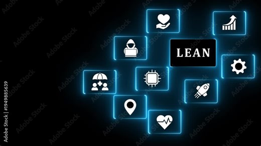 Business process improvement.Lean, Six sigma, quality control and manufacturing process management concept. workflow by eliminating non-value-added activities and continuously improving processes.