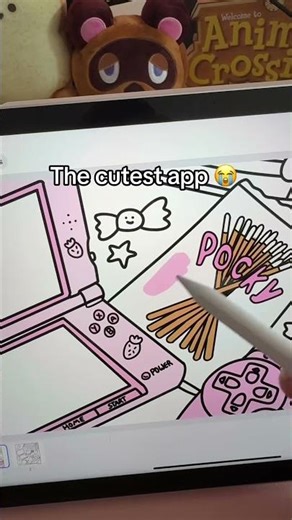 The cutest coloring app 💕 free iPad coloring app #adultcoloringbook #ipadgames #coloringbook