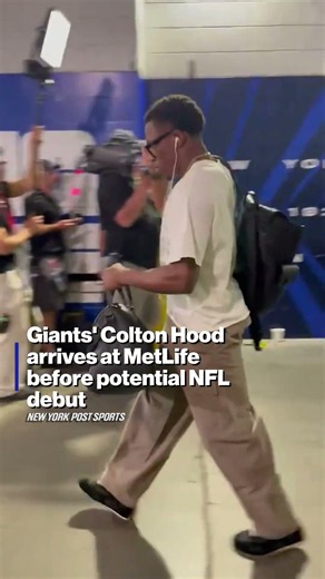 Giants rookie Colton Hood arrives at MetLife 🤩#shorts