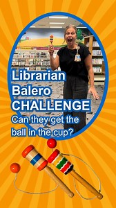 1.6K views · 46 reactions | We're always game for trying something new at the library! This week, kids will get to play games from around the world at our Fun at One event. So we asked our staff to try out a game from Mexico – balero! It's much harder than it looks  but everyone was a really good sport! #topeka #topekalibrary #adventurebeginsatyourlibrary #staycurious #laughatyourself | Topeka & Shawnee County Public Library | Facebook