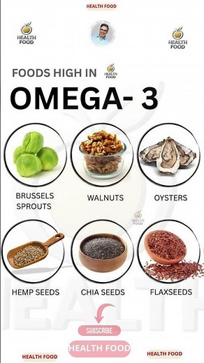 Top 6 Omega-3 Foods for Brain & Heart 🧠 #Omega3 #HealthyFats #BrainFood