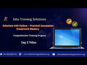Selenium with Python Day 2 video on 11th December 2025. Call/WhatsApp us on +91-9052903733 to enroll