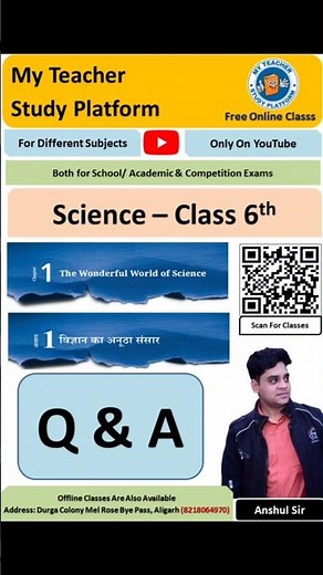 Class 6th Science Curiosity | Chapter 1 Question & Answers | The Wonderful World of Science