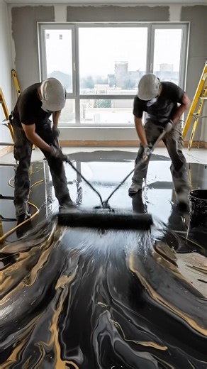 Wait for the final reveal 👀✨#shorts #floortransformation #satisfying #luxuryinteriors