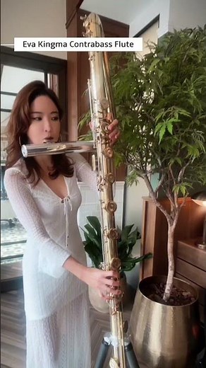 Contrabass flute, the right way😂🪈