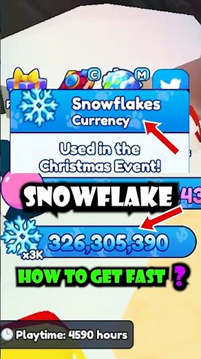 ❄️SNOWFLAKES Currency 🤑How to get FAST in BGSI? #roblox #shorts