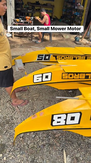 21K views · 215 reactions | Small boat, Small mower motor #DIY #technique #mechanic #automotive #racing #highlights #fblifestyle #Teambelbros | Team Belbros | Facebook