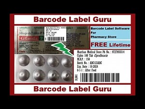 Free Pharmacy Barcode Label Prtinting Software for Medicines, Syrup Bottle, Surgical Products..