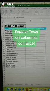 41K views · 271 reactions | Cómo separar texto en columnas con Excel. Créditos: @maestrohectorh | Divulgaciencia México | Facebook