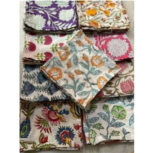 100% Cotton Handkerchiefs Vintage Style Floral Handmade Hankies Zero Waste - Washable and Reusable Tissue Unique Gifts for MOM - Etsy