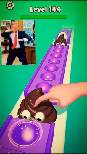 💩😀 Pop Run 3D 😱 Level 143 Walkthrough #Super Satisfying Run #poprun3d #games #shorts