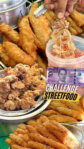 65K views · 1K reactions | ₱100 Street Food Challenge sa the Cheapest Food Park Eats sa Cebu! Grabeh | Haydol Food Trip | Facebook