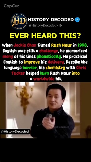 Jackie Chan Had to Memorize His Rush Hour Lines #shorts